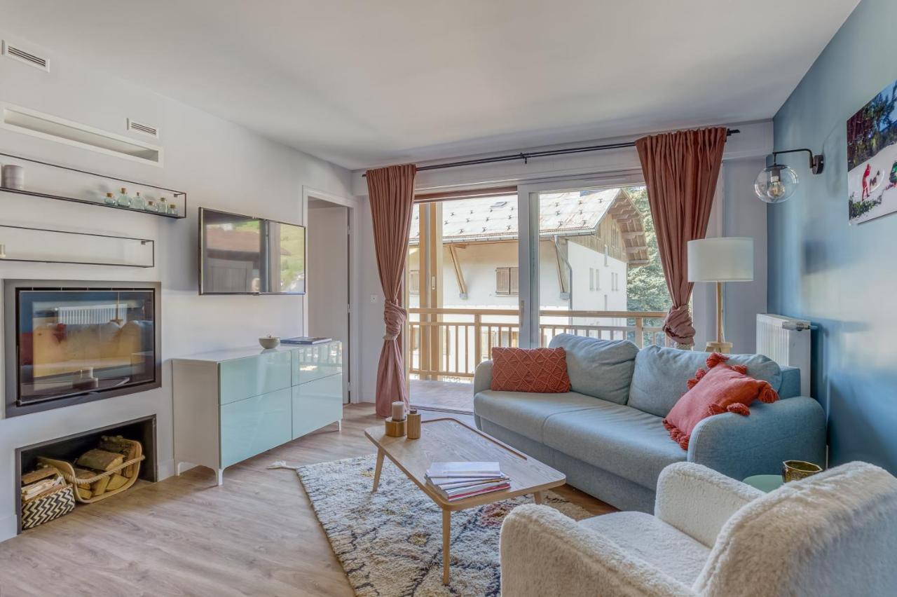 Rare ! Appartement Renove Dans Le Village Pieton De Megeve Megève Exterior foto
